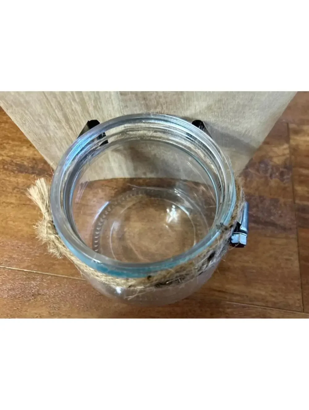 Rustic Wooden Wall Pocket Change Jar Holder